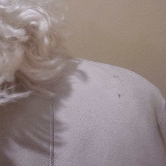 Tory‎ Burch Shearling Ivory White Lambskin Winter Runway Jacket Coat Jacket - Picture 14 of 16